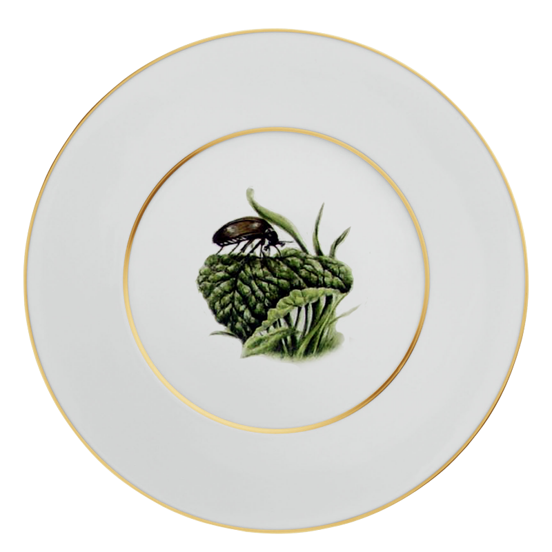 55.001 03.01 gold Maikäfer platzteller