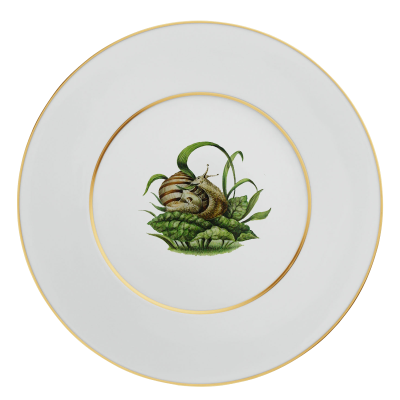 55.001 03.01 gold schnecke platzteller