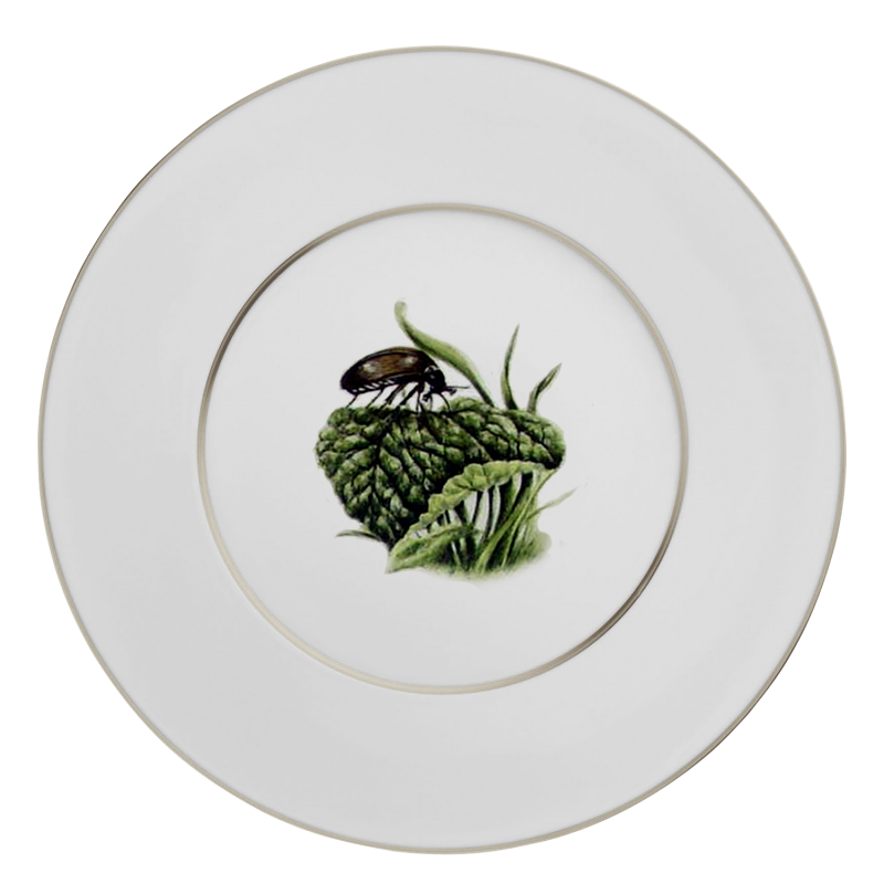 55.001 03.02 platin Maikäfer platzteller